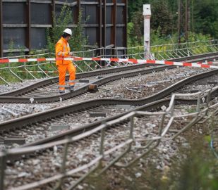 Tunnel collapse on continental rail network